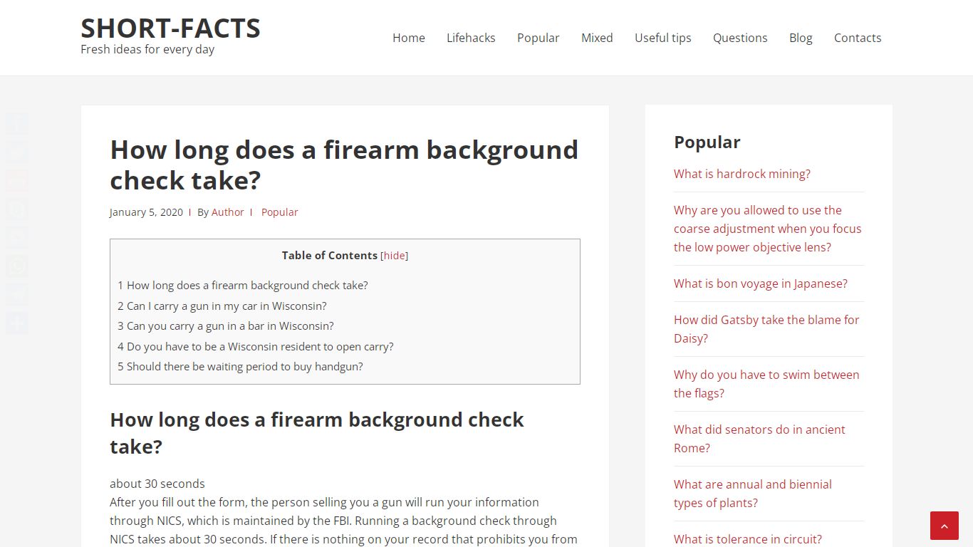 How long does a firearm background check take? – Short-Facts